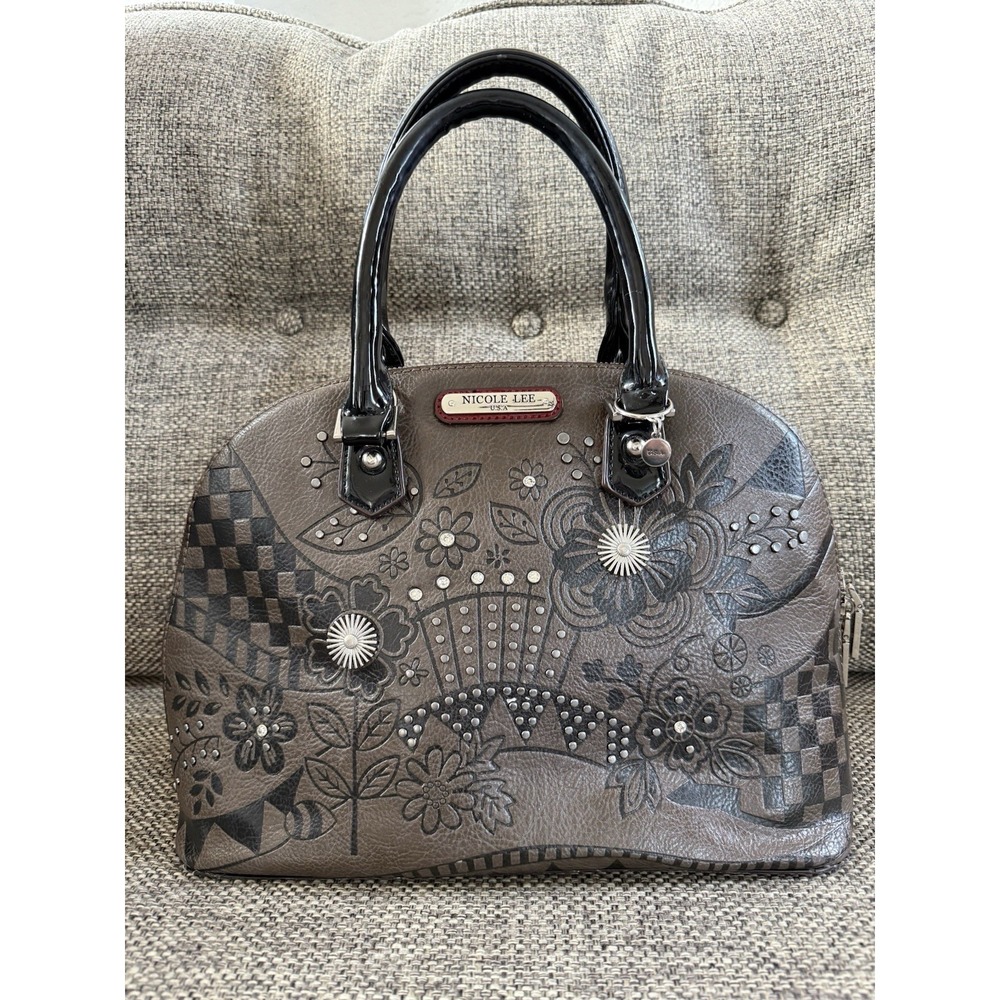 Nicole Lee USA‎ "Heaven On Earth" Rhinestone Decor Boston Bag